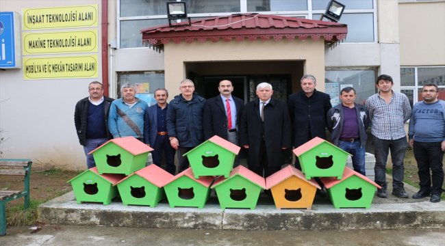 Öğrencilerden sokak kedilerine sıcak yuva