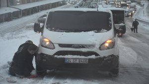 Zonguldak'ta kar yağışı ve sis