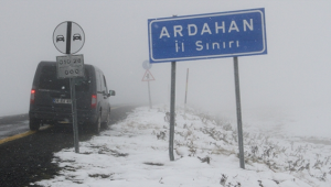 Ardahan'da kar yağışı ve sis