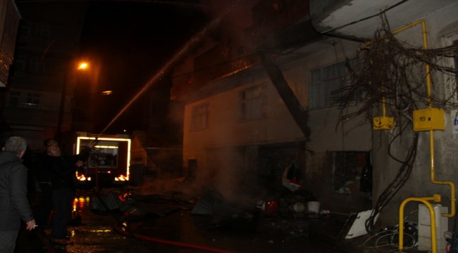 Bafra'da ev yangını