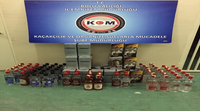 Bolu'da kaçak içki operasyonu