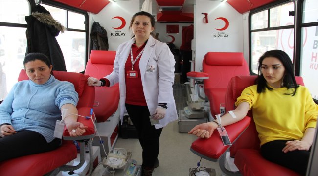 Havza'da kan bağışı toplama çalışmaları