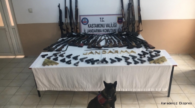 Kastamonu'da ruhsatsız silahları 