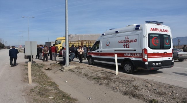 Boyabat'ta trafik kazası : 1 yaralı