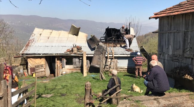 Düzce'de ev yangını