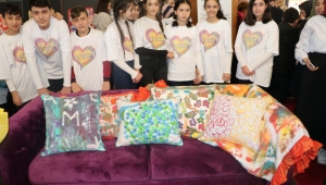 Otizmli öğrencilerin eserleri sergilendi