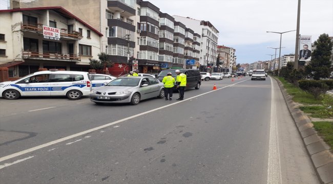 Trabzon'da havadan trafik denetimi
