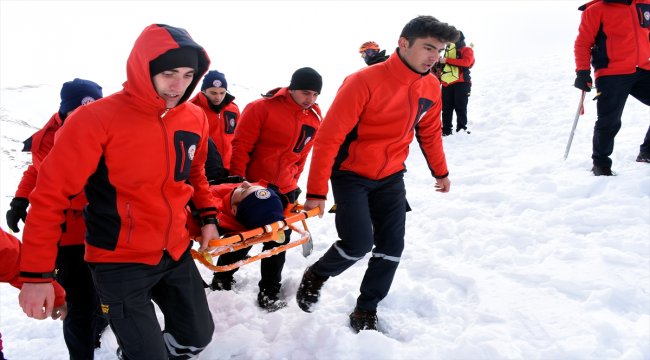 Zigana Dağı'nda çığ tatbikatı