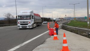 Anadolu Otoyolu'nda bakım çalışması