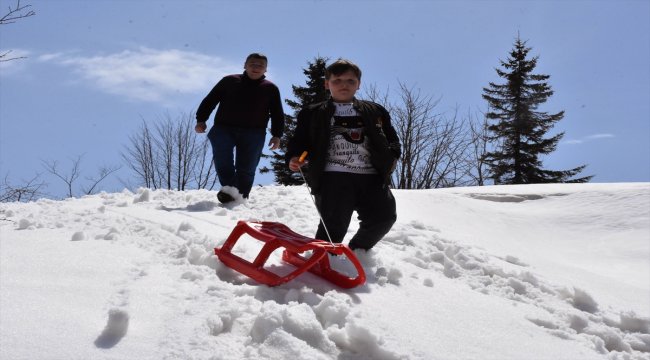 Baharda karın tadını çıkardılar