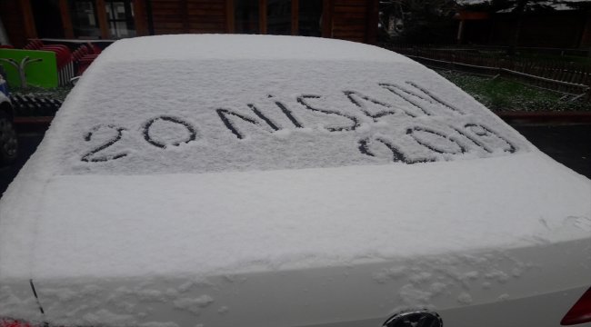 Bolu'da kar yağışı