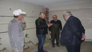 Havza Kevser Camisi'nin şadırvanının bakımı yapılıyor