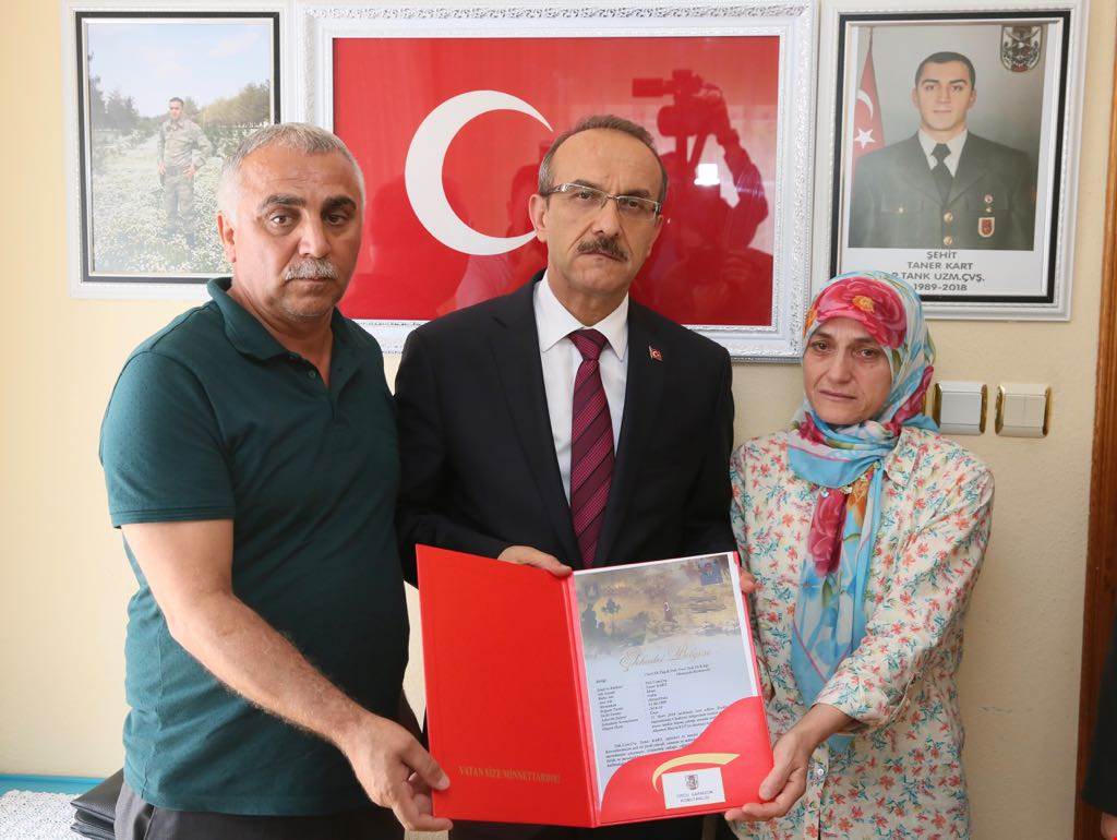 Ordu'da şehit ailesine şehadet belgesi verildi