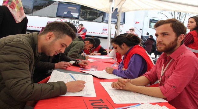 Ünye'de kan bağışına destek