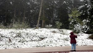 Bolu'da kar yağışı
