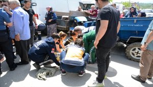 Düzce'de tarım aracı kaza yaptı: 2 yaralı
