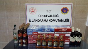 Ordu'da kaçak sigara ve içki operasyonu