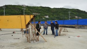 TSYD Trabzon Şubesi, çift yönlü tribün inşaatını inceledi
