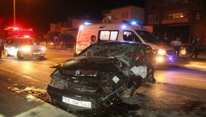 Bafra’da Trafik Kazası; 2 Yaralı