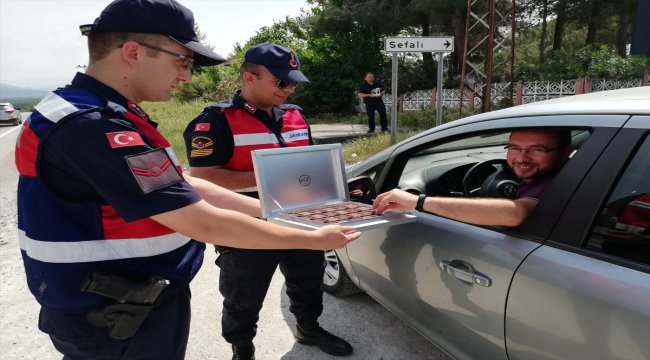 Çarşamba'da jandarmadan bayram uygulaması