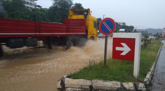 Düzce'de şiddetli yağış