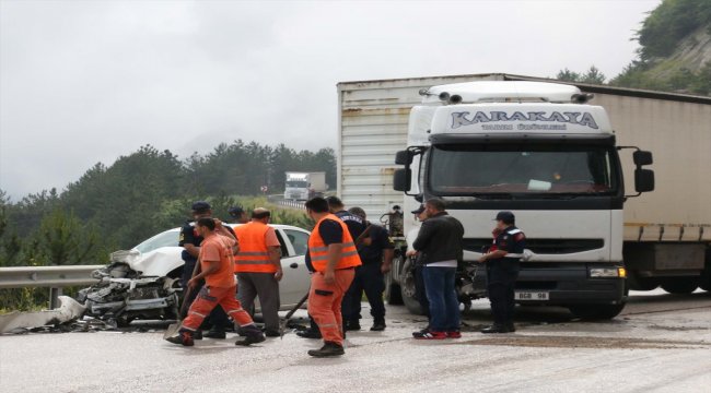 Mudurnu'da trafik kazası: 1 yaralı