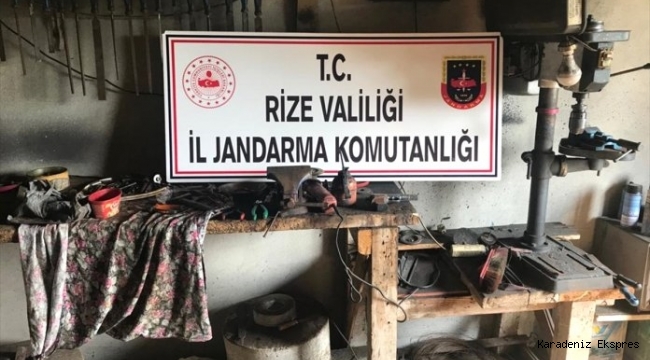 Rize'de ruhsatsız silah atölyelerine operasyon: 2 gözaltı
