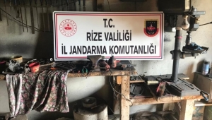 Rize'de ruhsatsız silah atölyelerine operasyon: 2 gözaltı
