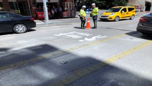Tokat'ta yaya geçitlerine görsel uyarı