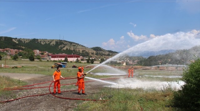 Tosya'da orman yangını tatbikatı düzenlendi