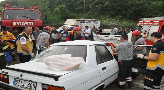 Zonguldak'ta trafik kazası: 3 yaralı