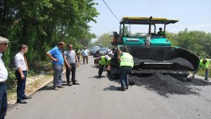 Alaplı'da sıcak asfalt çalışması