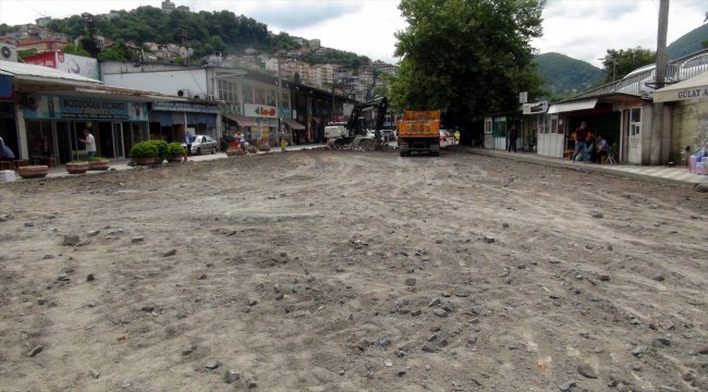 Zonguldak'ta parke yol çalışması