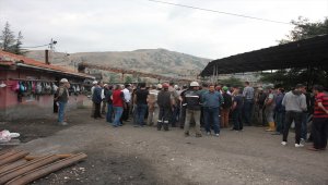 Amasya'da maden işçilerinden basın açıklaması