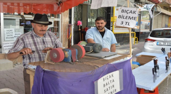 Bıçak bileme tezgahlarında yoğunluk başladı