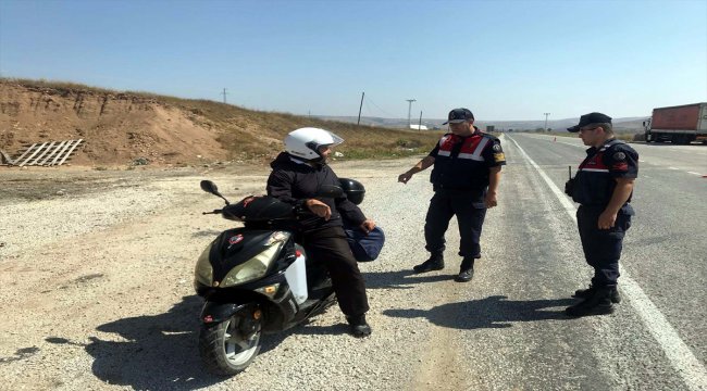 Jandarmadan motosikletlere yönelik uygulama