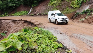 Ordu'daki şiddetli yağış