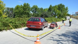 Otomobilin çarptığı bisiklet sürücüsü yaralandı