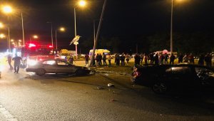Samsun'da iki otomobilin çarpıştığı kaza