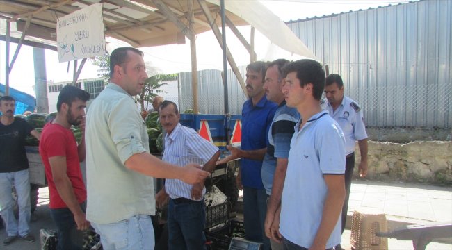 Vezirköprü'de karpuz üreticilerinin satış yerleri değişti
