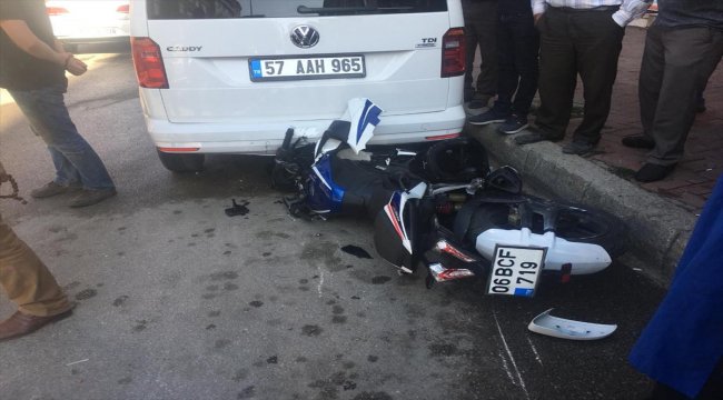 Boyabat'ta trafik kazası: 1 yaralı