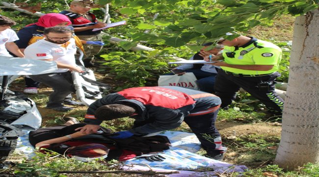 Hafif ticari araç yol kenarında dinlenen aileye çarptı: 1 ölü, 6 yaralı