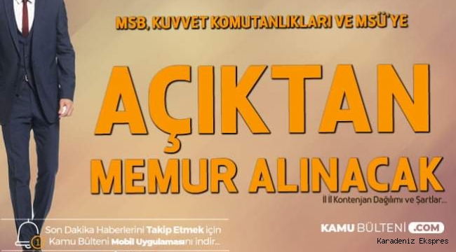 Açıktan KPSS ile Memur Alımı yapılacak 