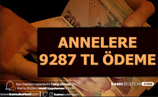 Annelere 9287 TL Ödeme 2020 