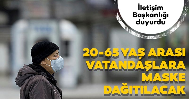 PTT 20-65 yaş arası vatandaşlarımıza ücretsiz maske dağıtılacak