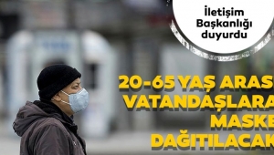 PTT 20-65 yaş arası vatandaşlarımıza ücretsiz maske dağıtılacak