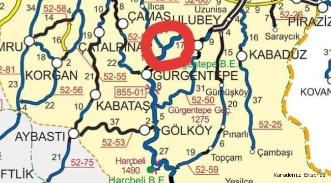 Gölköy- Gürgentepe- Ulubey- Ordu yolu #Dokuzdolamaç mevkisindeki 903 m tünel, vücudun bir organıdır