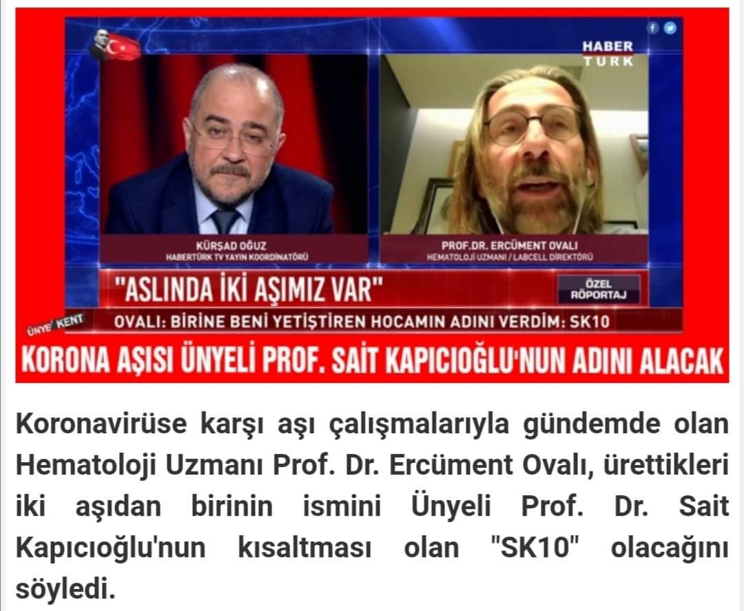 Korona aşısı Ordulu Prof. Sait Kapıcıoğlu'nun adını alacak
