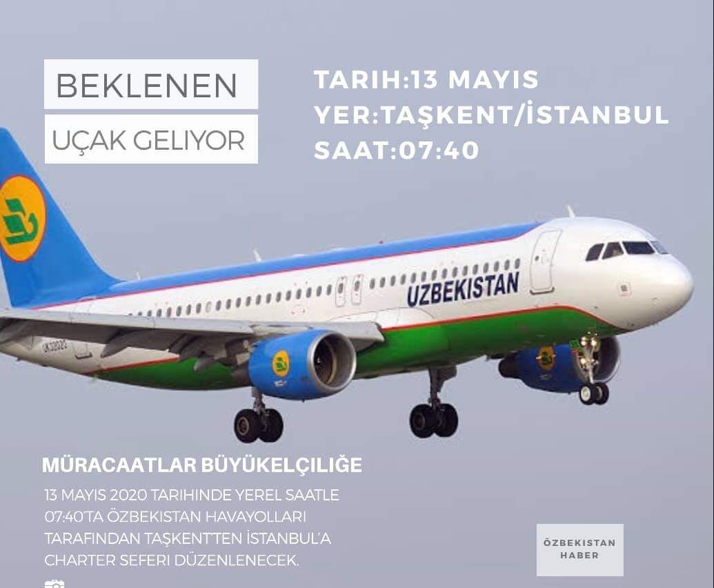 Özbekistan Havayolları Taşkent-İstanbul seferi gerçekleştirecek