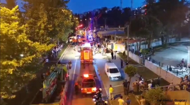 Ordu'da otel inşaatında göçük meydana geldi